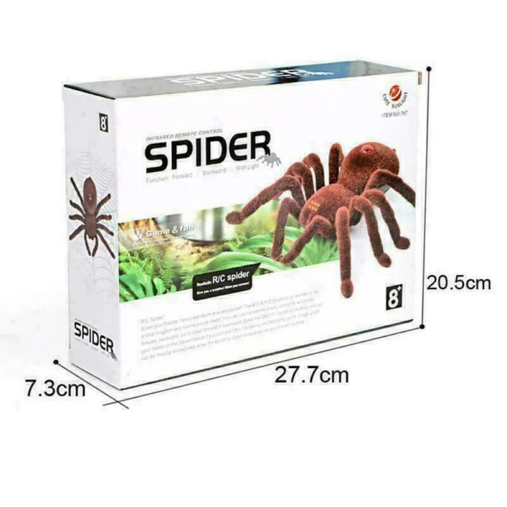 Remote Control Insect Toys Remote Control Creepy Soft Scary Plush Spider Infrared RC Tarantula Kid Toy