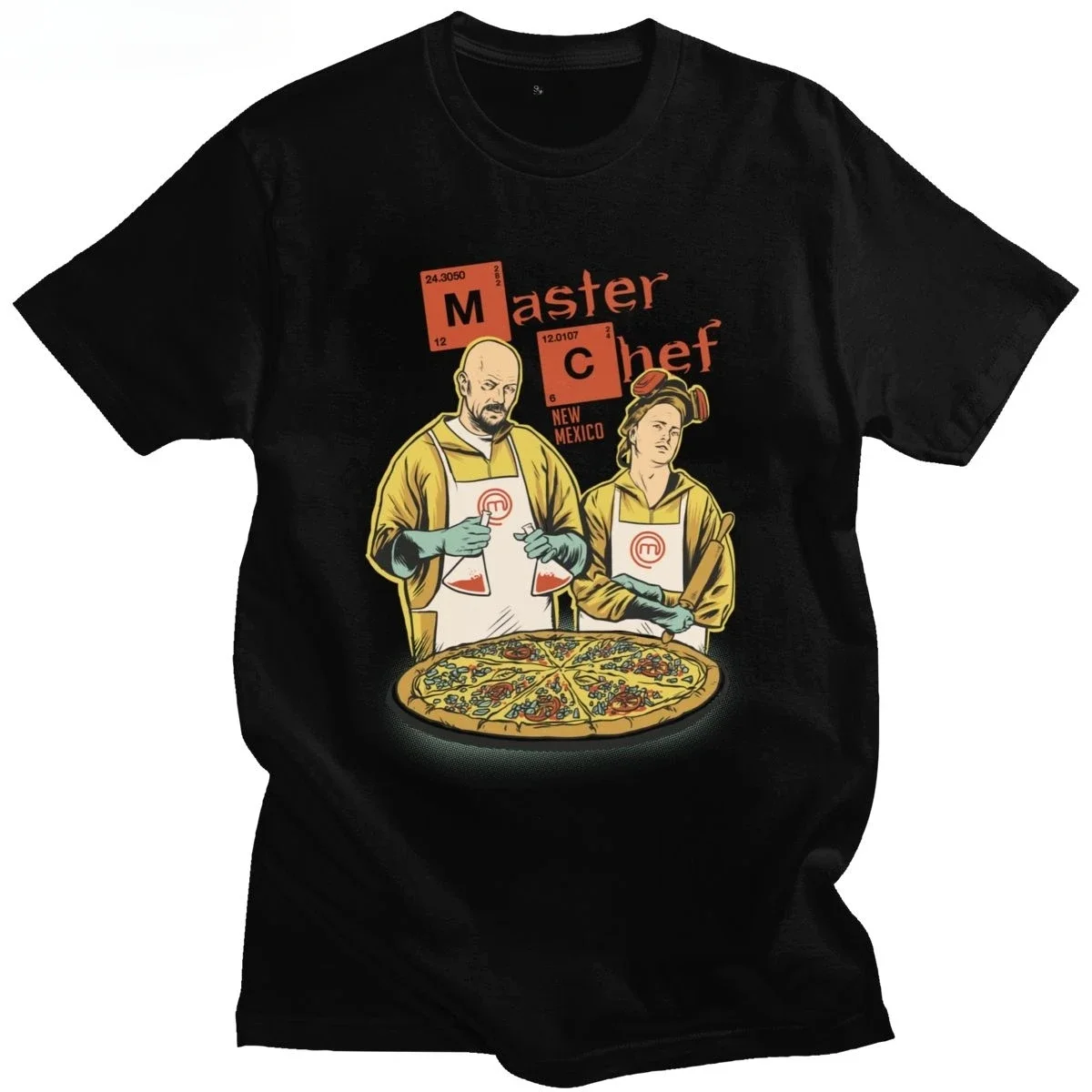 

Humorous Breaking Bad Walter White Cookhead Printed T-shirt Funny Short sleeve Heisenberg Harajuku short sleeve Everyday T-shirt