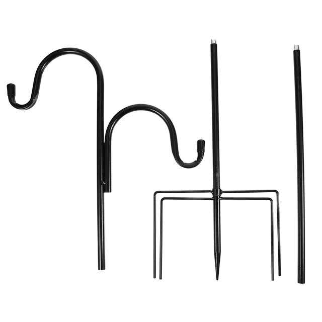 Pásztor Horog Kerti Lámpa Fogas Kerítés Napelemes Lámpák Kültéri Vas Függő Udvari Utcai Lámpás Ültetvényes