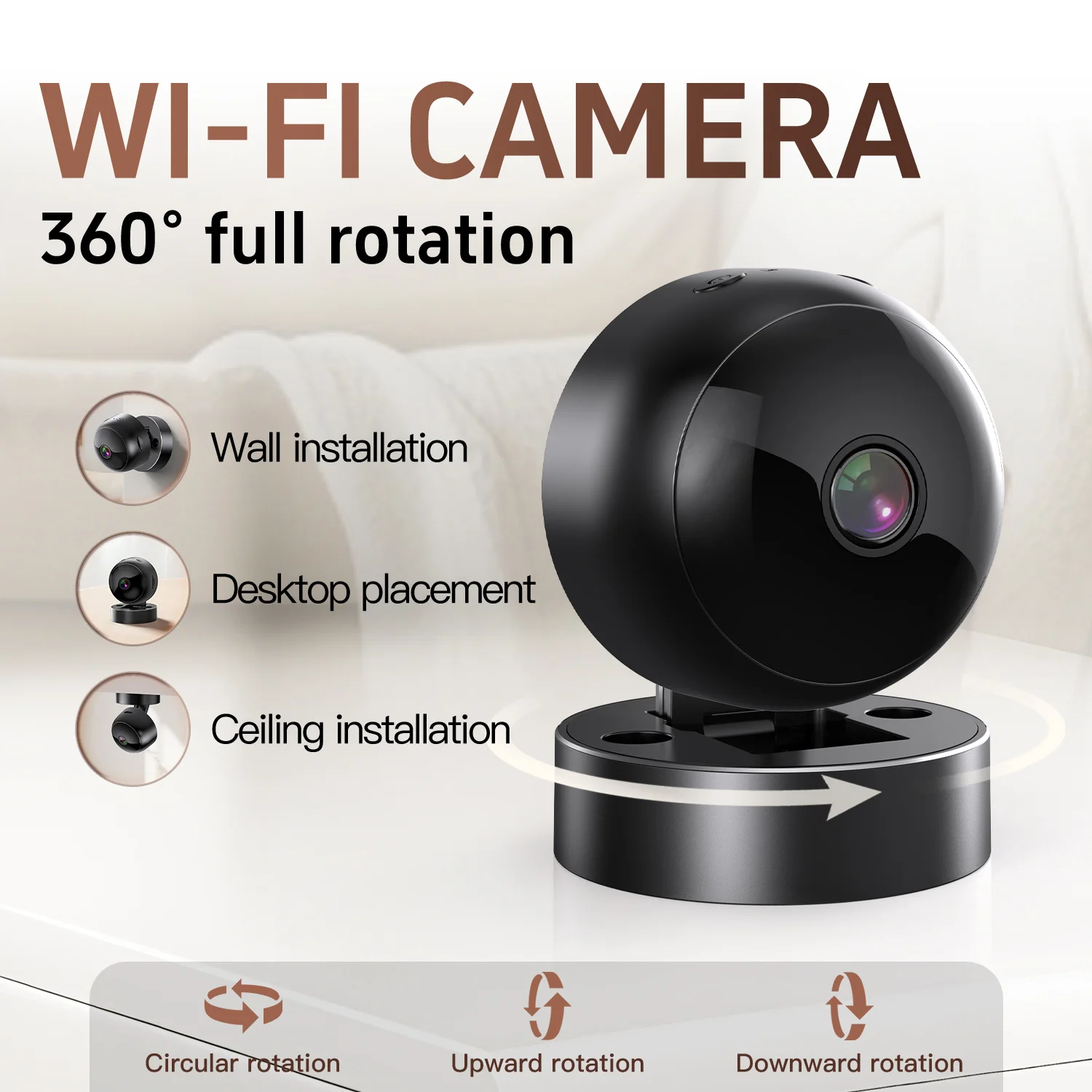 Mini HD WiFi Wireless Security Camera Smart Indoor Nanny Cam Covert Surveillance Camera Video DV Recorder 2