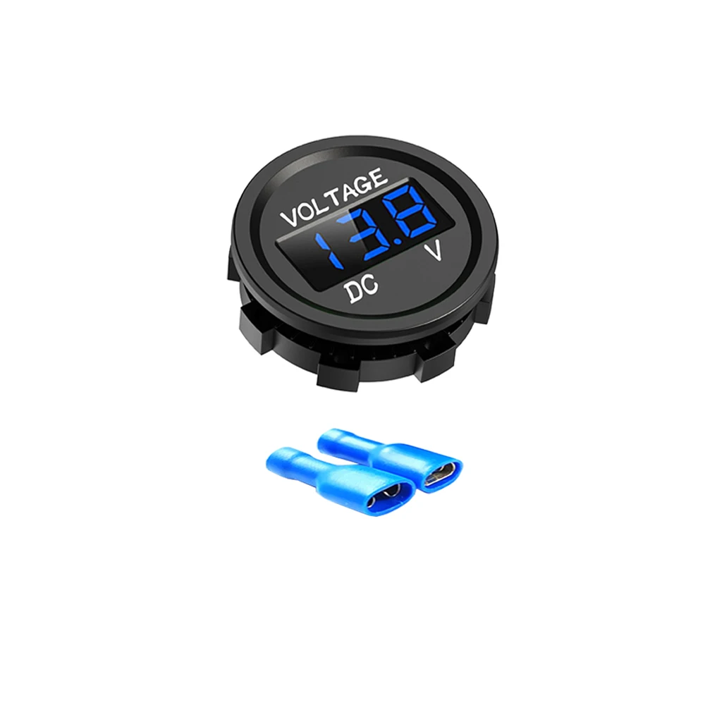 Compact Waterproof LED Panel Digital Voltmeter Tester