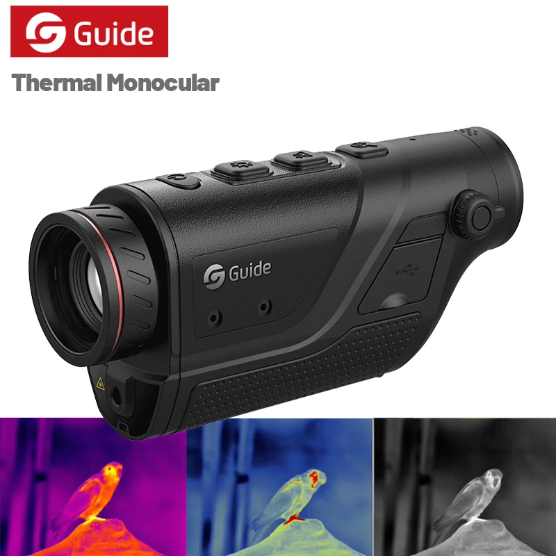 

GUIDE Thermal Imaging Monocular Scope for Hunting Observation Laser Indicator Wifi Three IR Thermal Vision Camera Imagery TD210