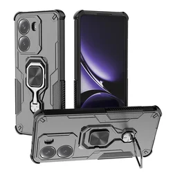 Shockproof Magnetic Armor Phone Case with Kickstand - Enhanced Back Cover for Poco X7 Pro 5G (Black)