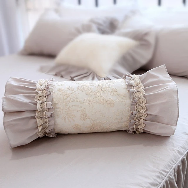 Lüks dantel fırfır yastığı dekoratif yatak yastık yatak yastıklar şeker  yastık prenses lomber yastık kanepe yastığı atmak yastıklar - AliExpress