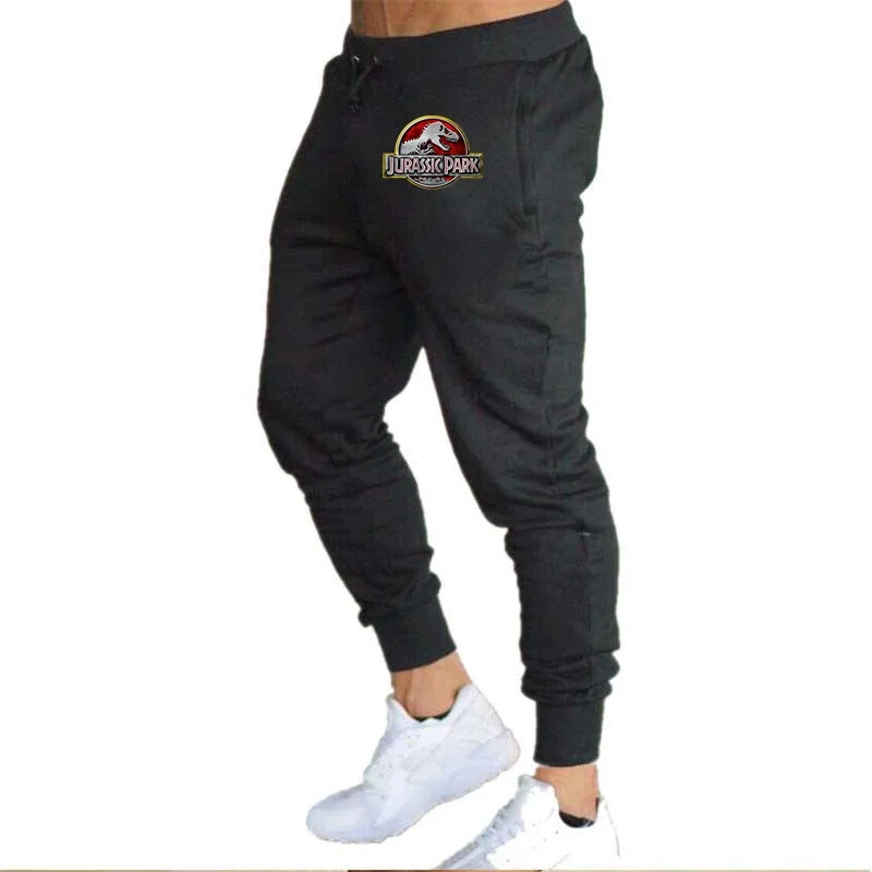 

Jurassic Park Print Fashion Men High-Quality New Polyester Fitness And Leisure Daily Training Sports Breathable Jogging Trousers