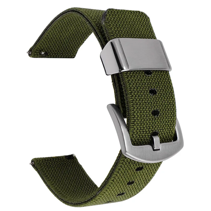 Cinturino Orologio In Nylon Intrecciato, Con Chiusura Magnetica, Sgancio Rapido, Per 18-22 Mm, Uomo E Donna, Nero