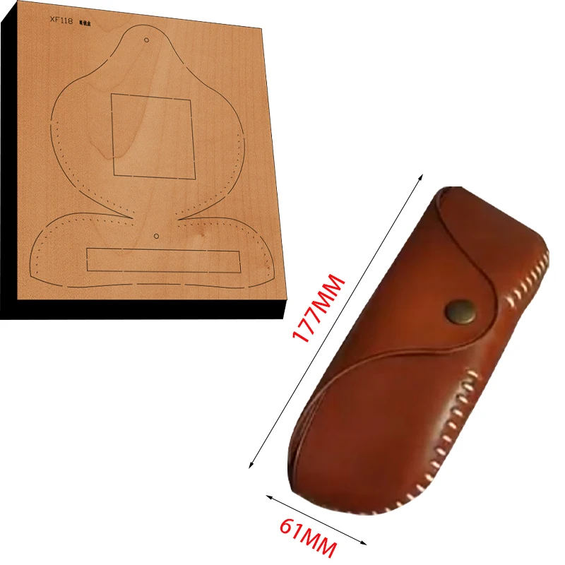 Craft Punch Hand Tool Cut Knife Mould XF118 New Japan Steel Blade Wooden DieGlasses storage bag Wallet Leather