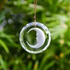 45mm Moon Crystal Suncatcher Mystery Witchcraft Hanging Glass Prism Faceted Rainbow Maker DIY Wind Chimes Pendant Home Car Decor 1