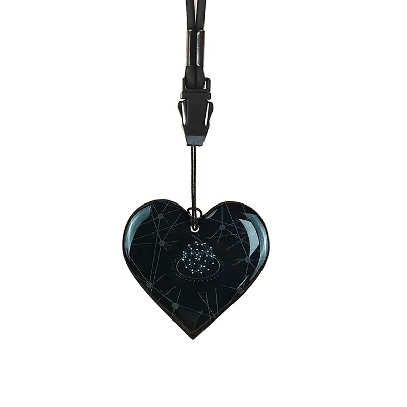 

Terahertz heart shape bio energy negative ion card new me card energy quantum with ions chain