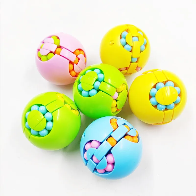 Fidget Toys Anti Stress Toys 2 Pcs Anti Stress Fingertips Thinking Development Gyroscopy Ball Magic Bean Burger Toy