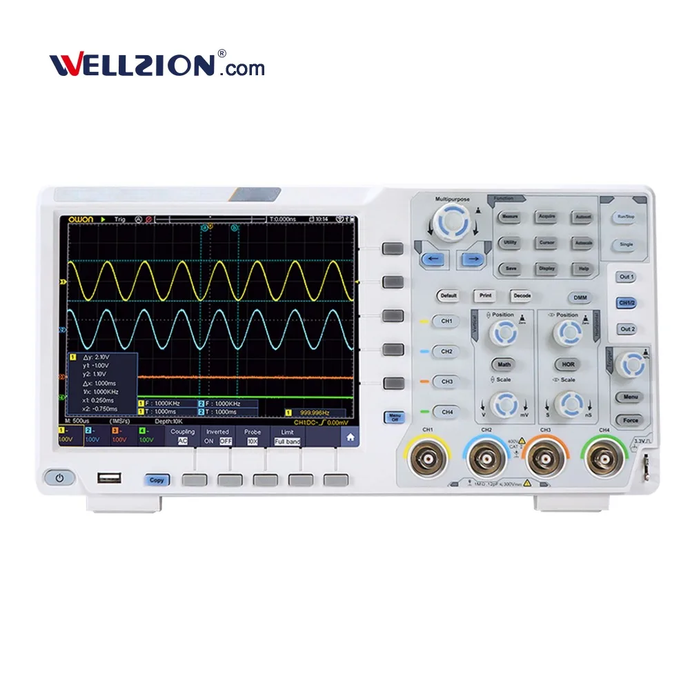 

XDS3104E,100MHz Bandwidth 1GS/s 4 Channels Digital Oscilloscope