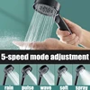 5 Modes Shower Head Adjustable High Pressure Water Saving Handheld Shower Head Rainfall Massage Spa Showers Bathroom Accessories 2