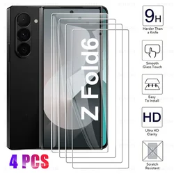Premium Clear Tempered Glass Screen Protector Set - 4 Pack for Samsung Fold 6 (4 Pieces)
