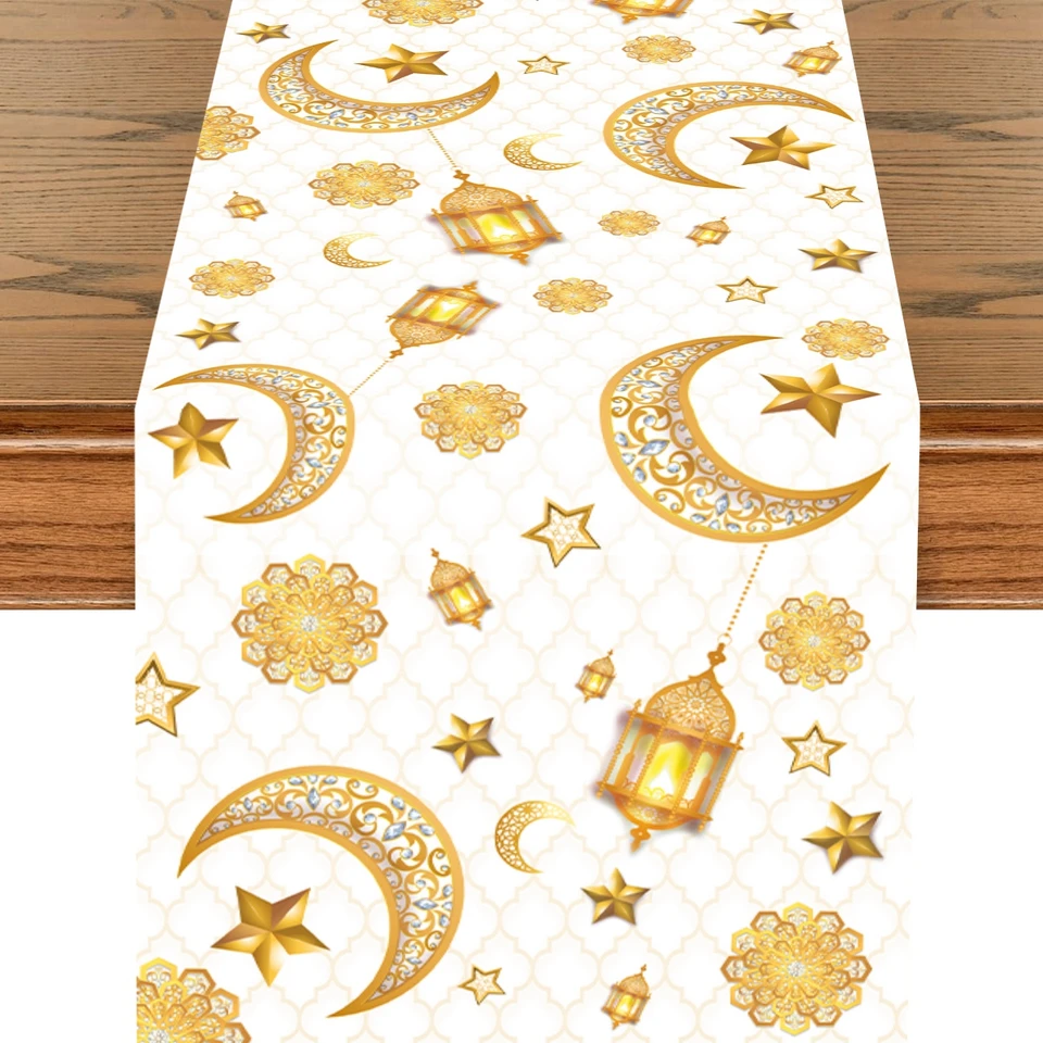 Camino De Mesa Para Cocina Y Comedor De 152 Cm. Eid Mubarak | Envío Gratis
