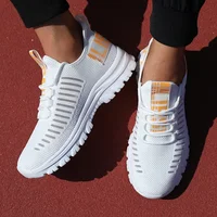 Men's Lightweight Mesh Casual Sports Shoes Breathable Comfortable Running Shoes Shock-absorbing Buffering Training Sports Shoes