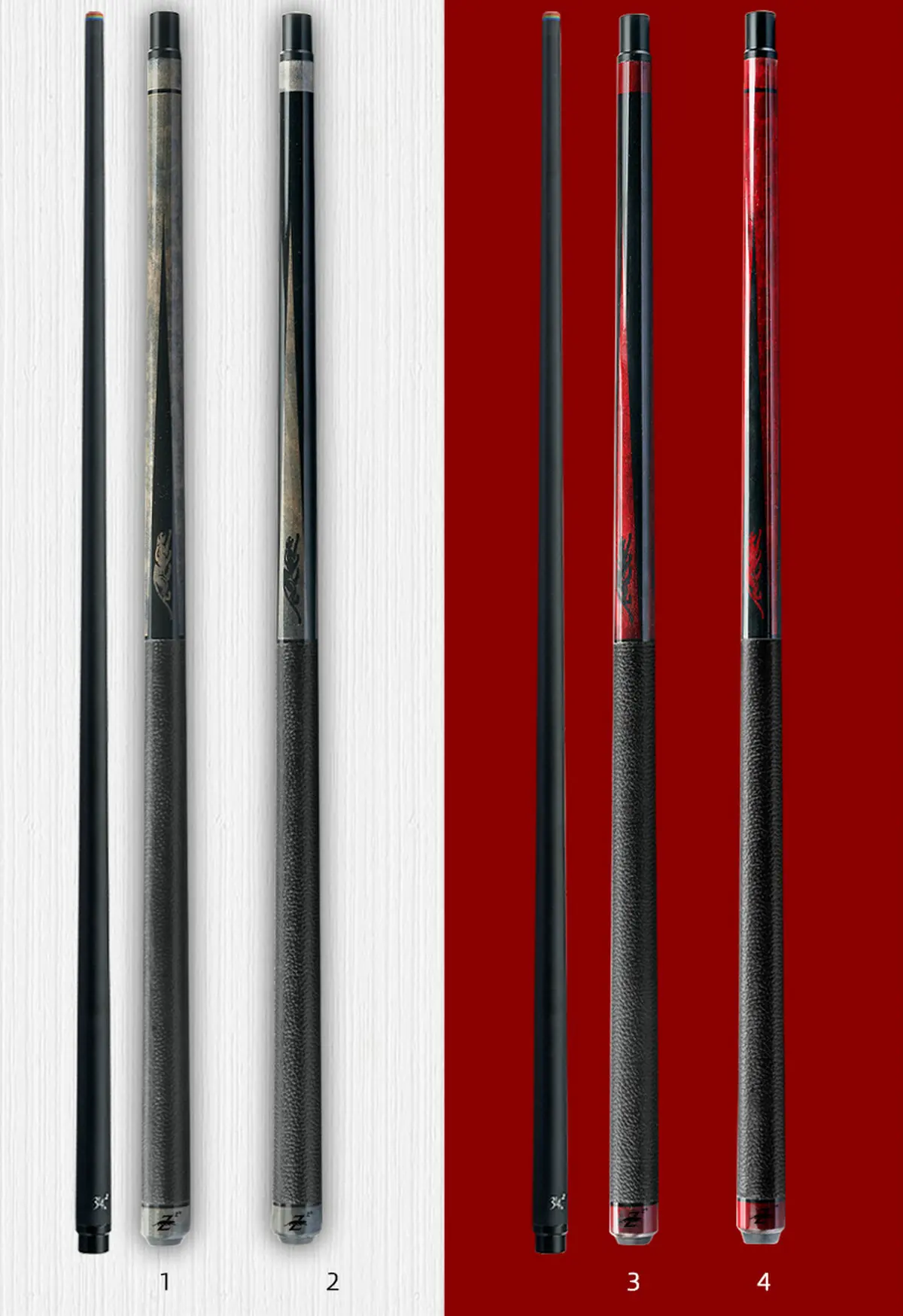 PREOAIDR 58" Magic King 1/2/3/4 Black Technology  Billiard Pool Cue Stick 10.8/11.8/13MM