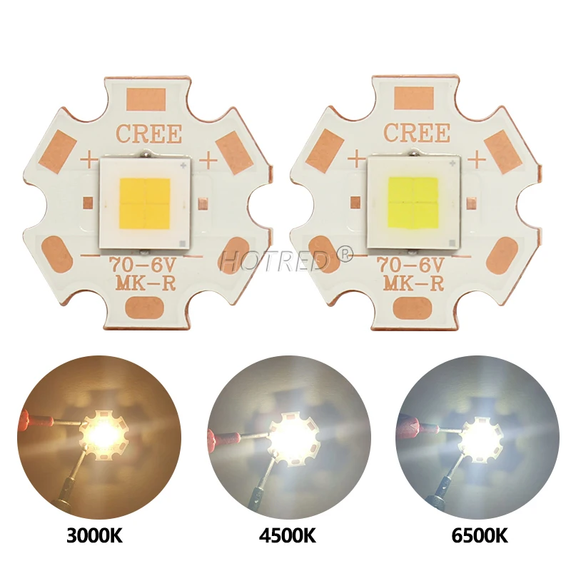 Фото Оригинальный CREE XHP70.3 третьего поколения 6 в 12 В 45 Вт HI HD холодный теплый белый SMD 7070 с DTP медный MCPCB DIY фонарик №4