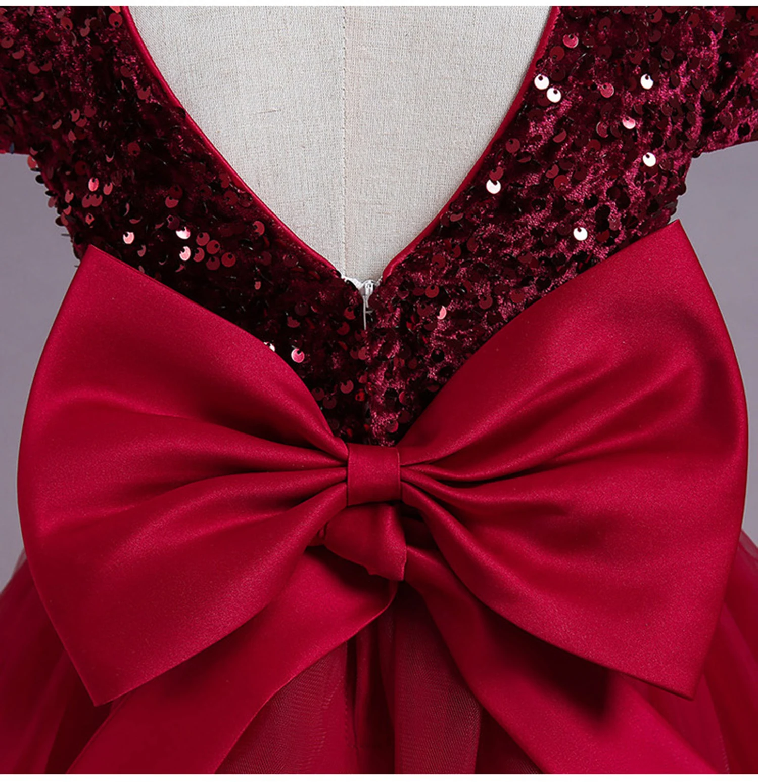 Little Big Girls Backless Sequined Flower Girl Birthday Party Pageant Formal Evening Dress C322 5