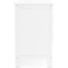 Kids' Low Bookcase -  White: 24 Inch Wooden Storage Organizer Cubby with Fabric Bins for Playroom and Bedroom 5