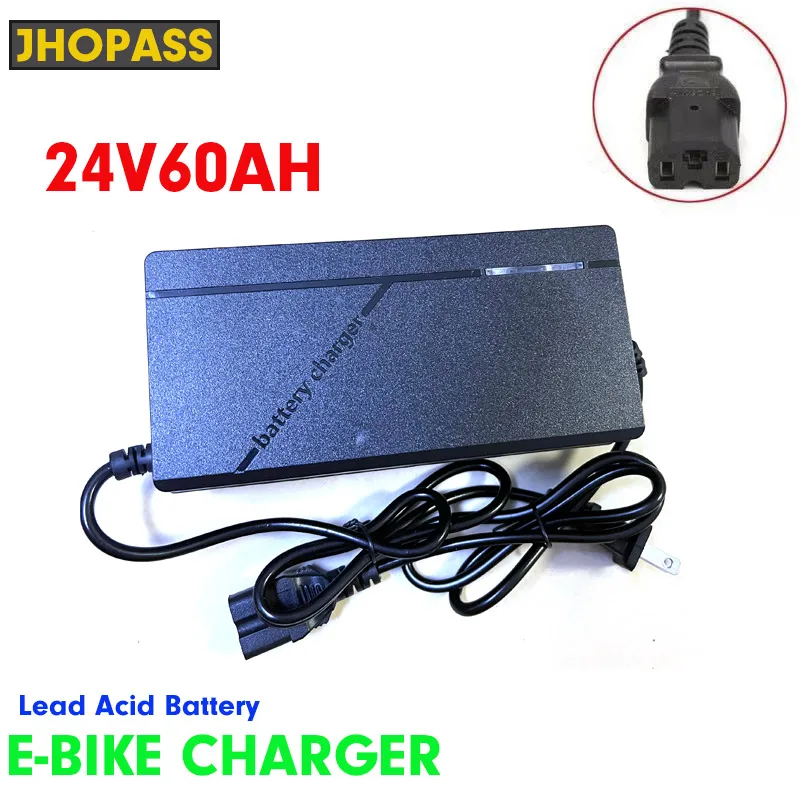 

24V60AH Lead Acid Battery Charger power supply 24V 60AH For Electric Bike Bicyle Scooters DC100-240V Output 27.6V 29.6V