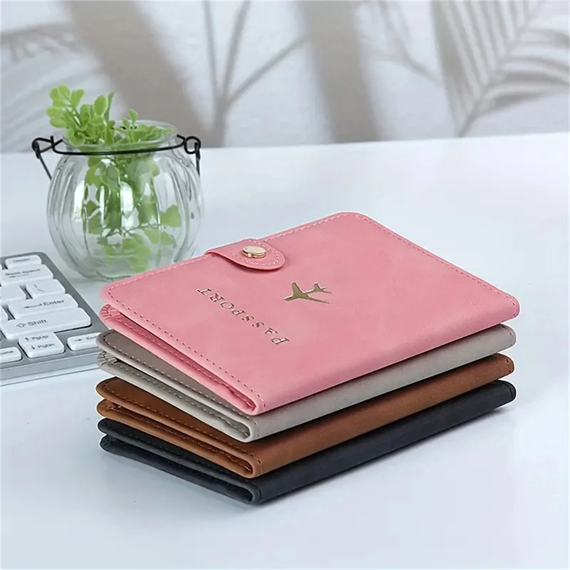 Passport Cover Women Men Passport Credit Card Holder Case PU Leather Business Card Wallet Travel Purse