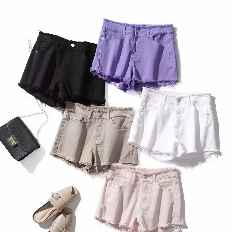 Washed Cotton Denim Fabric Non-Elastic Twill Candy Color for Jackets Pants Skirts Clothes Fabric from Mainland China