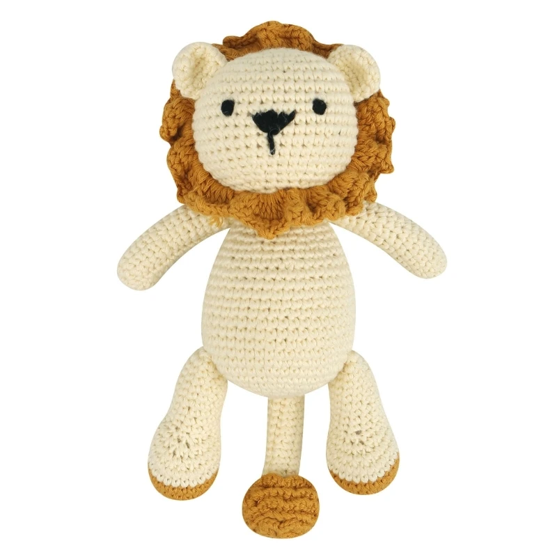 Automobile Decoration Stuffed Toy Crocheted Lion Handcrafts for Kids Dropship glossy silicone decoration molds eye small expression keychain mold diy pendant dropship