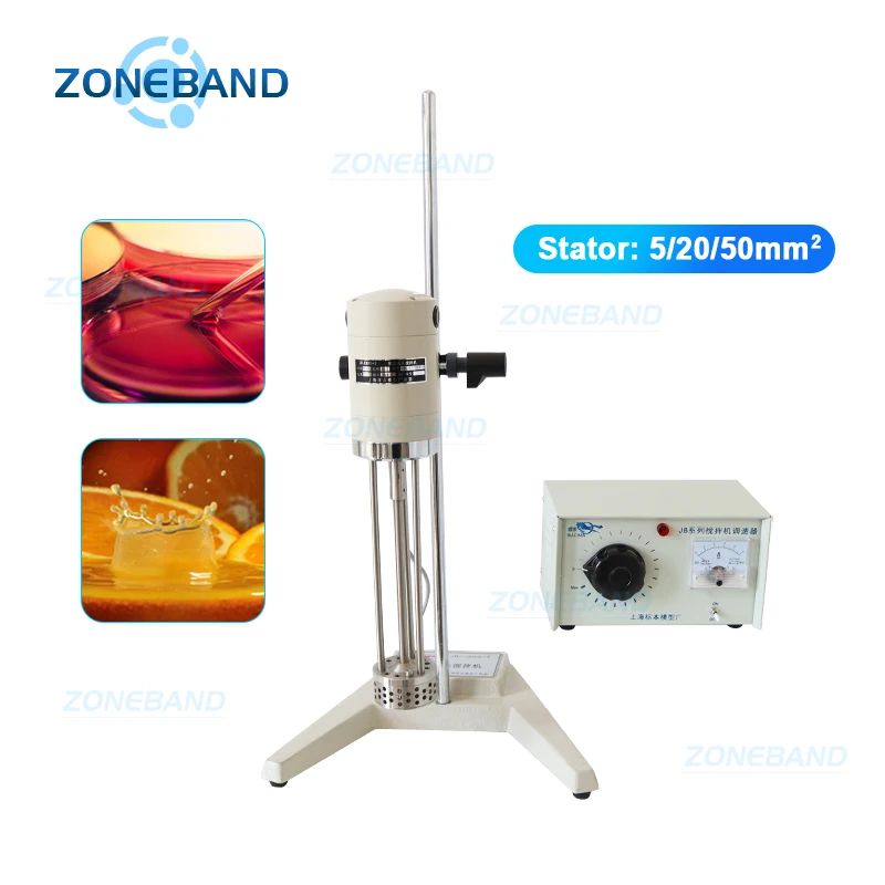 ZONEBAND 화장품 고체 액체 분말 균압기, 유화 믹서, 조정 가능한 고속 전단 기계, 실험실 홈 J30 