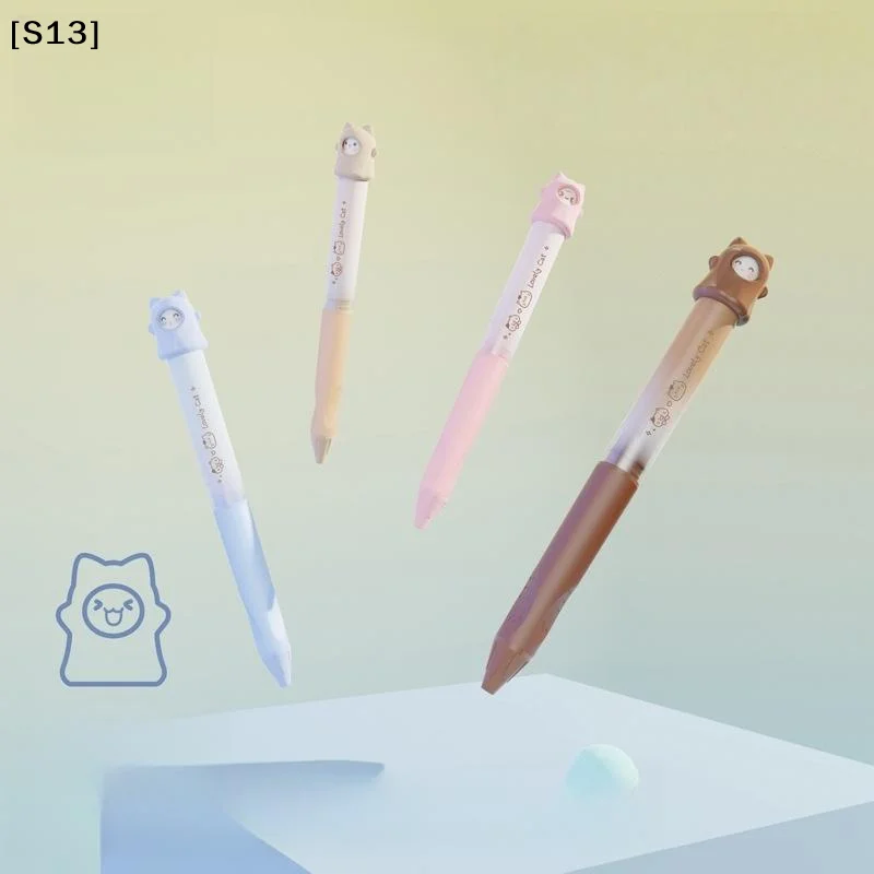 1Pcs 학교 문구류 크리 에이 티브 회전 젤 펜 0.5mm 검정색 필기 펜 회전하여 패턴 변경 사무용품 작은 선물[Q]Q@