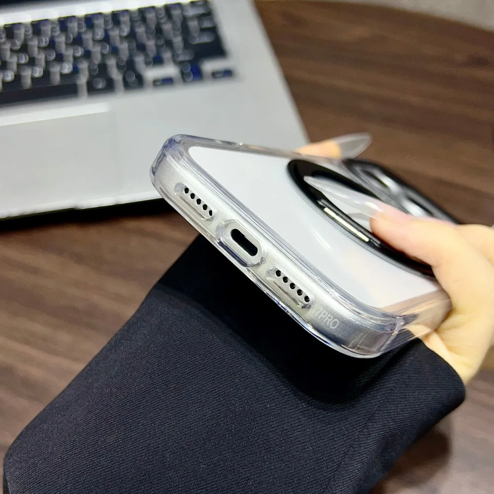 Rotating Stand Case with Magnetic Ring, Clicky Sound, and Military-Grade Drop Protection