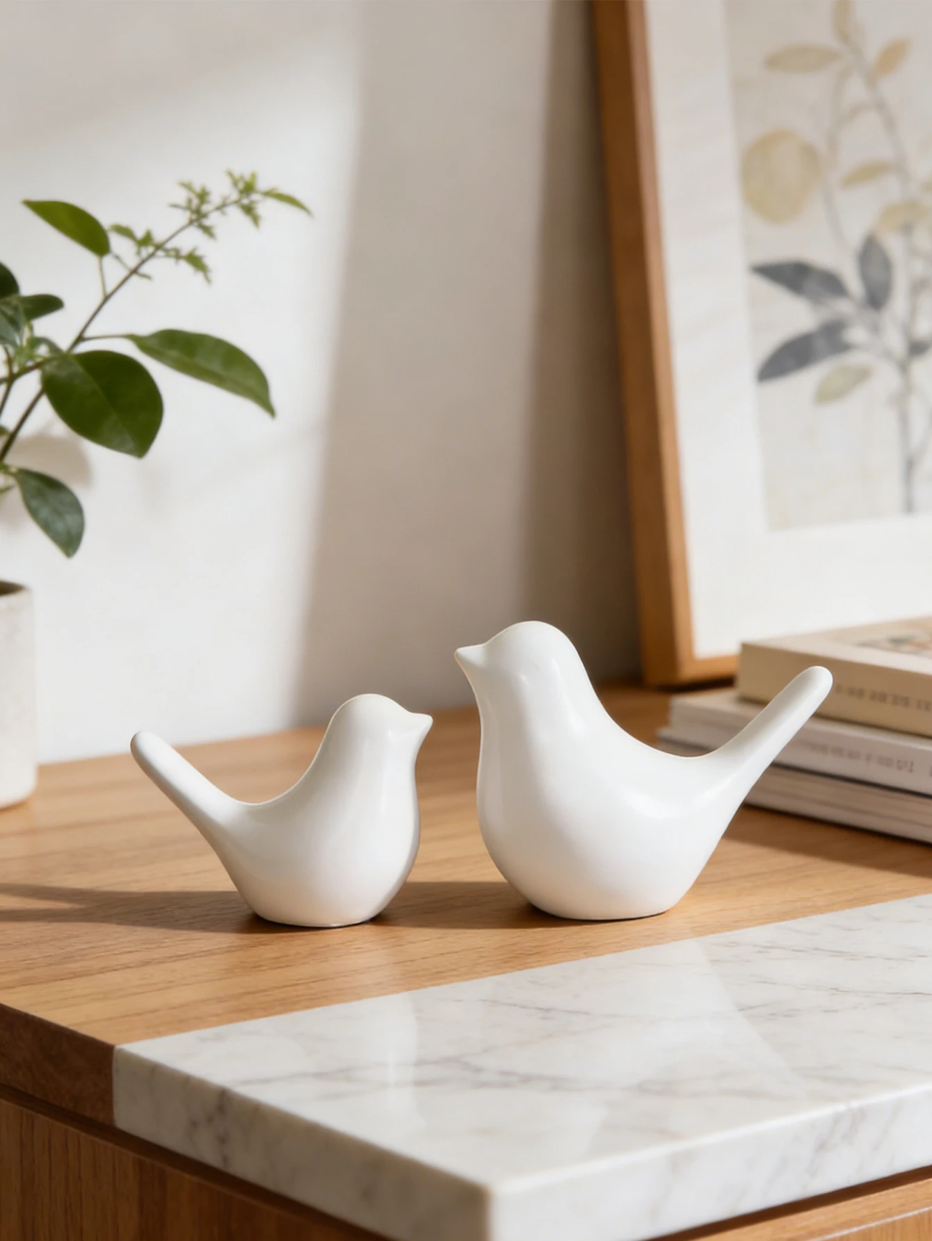 Eames Bird Resin Sculpture Set (2-Piece) 1