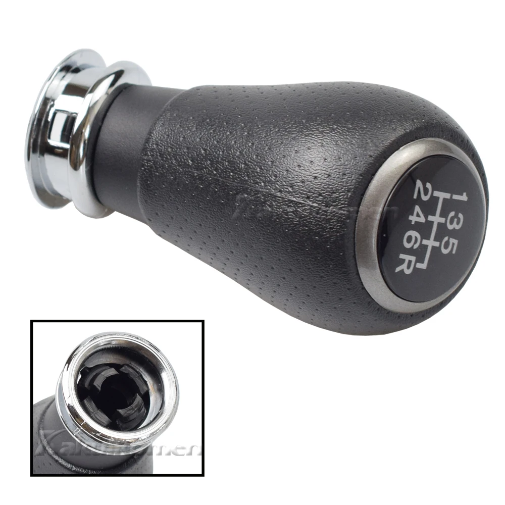 Pommeau De Levier De Vitesse En Cuir Eco / Plastique - Pour Honda CR-V 3ème Génération (2006-2011) - Noir - ES
