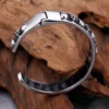 10mm Skull Ghost Head Bangle Men 316L Stainless Steel 4