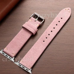 Premium Suede Leather Wristband - Elegant Business Strap - Ultra2 45mm 49mm (Pink)