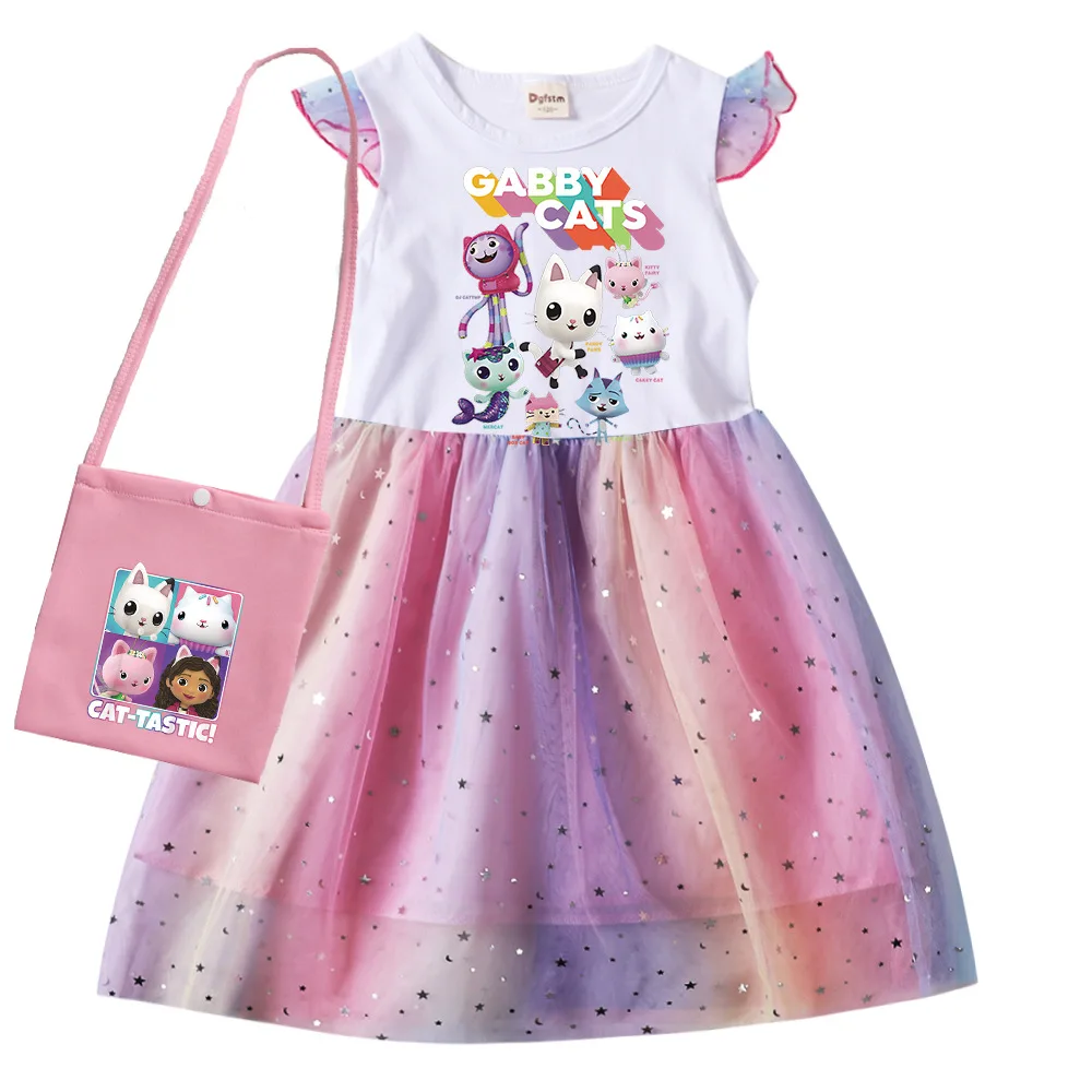 

Gabby Cats Girls Clothes Summer Princess Dresses Kids Dress Gabby's Dollhouse Birthday Party Baby Dresses Children Clothing 3-8Y