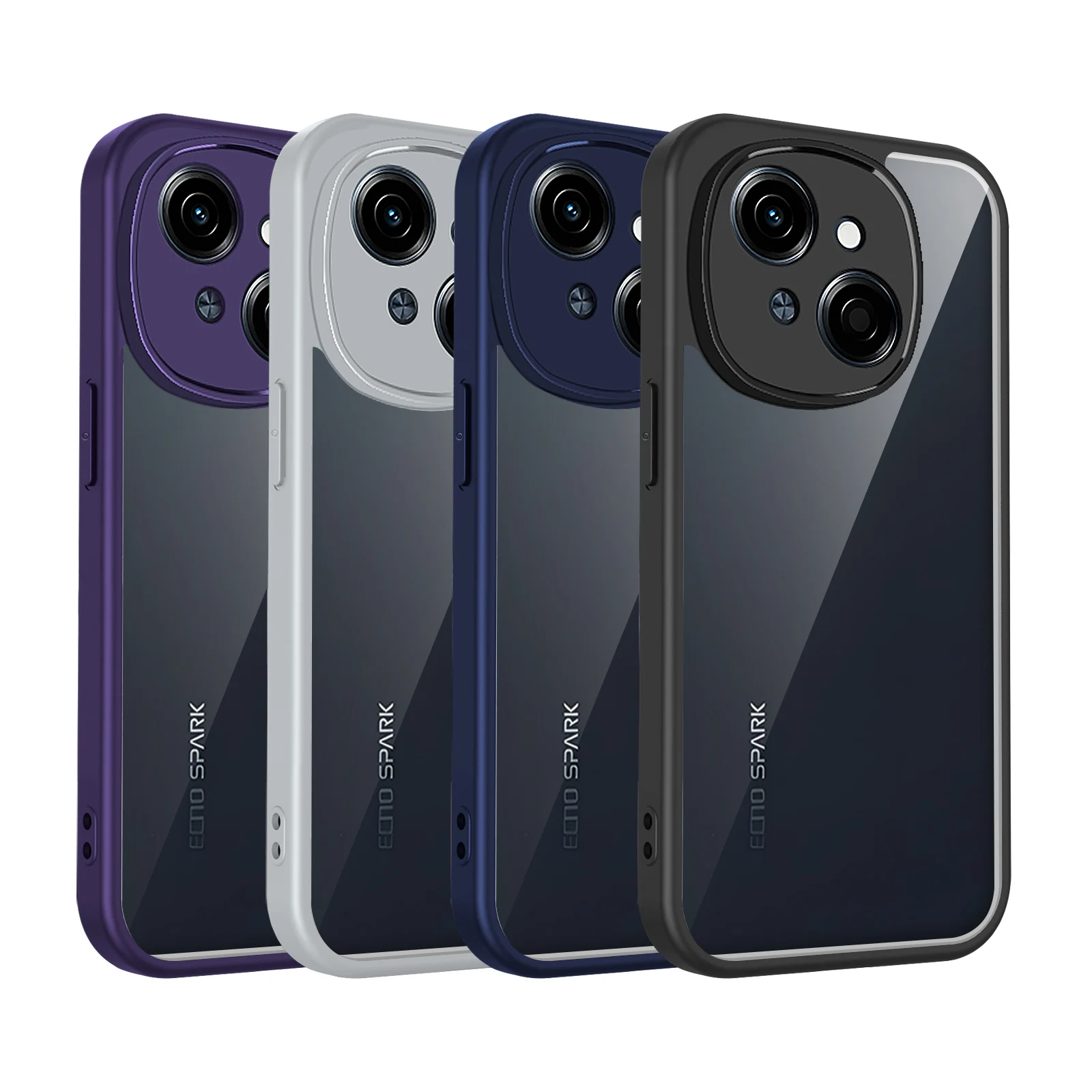Enhanced Product Title: Air Cushion Silicone Bumper Case with Clear Matte Back Cover