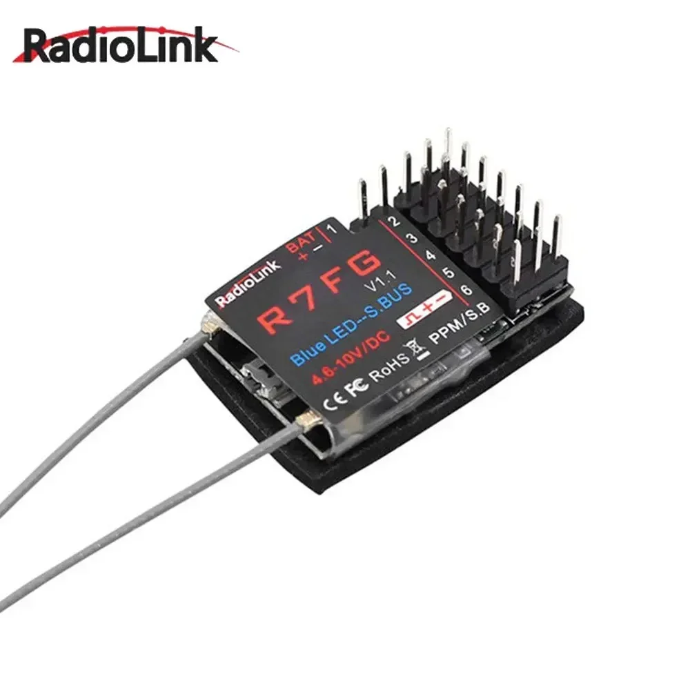 Boîte du récepteur RadioLink R7FG 2.4GHz 7CH avec gyroscope pour RC4GS/RC6GS