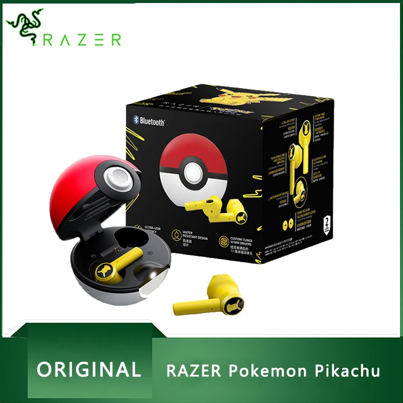 razer-pokemon-pikachu-earphone-original-wireless-bluetooth-50-sport-noise-reduction-headphones-touch-control-microphone-headset