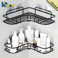 1/2PCS Bathroom Metal Shelf No-Drill Metal Corner Shelf Shower Storage Shelf Bracket Bathroom Accessory Organizer Shampoo Shelf 1