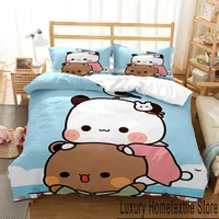 3D Print Bubu Dudu Cartoon Bear Panda Bedding Set Boys Girls Twin Queen King Size Duvet Cover Pillowcase Bed boys Adult 1