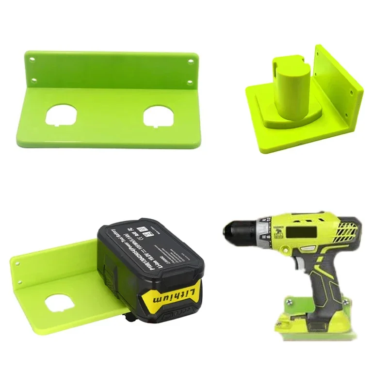 2Pcs Rack Di Stoccaggio Della Macchina Per Montaggio A Parete Per Ryobi Li-Ion Portabatterie Storage Drill Utensili Elettrici Per Ryobi 18V One + Staf