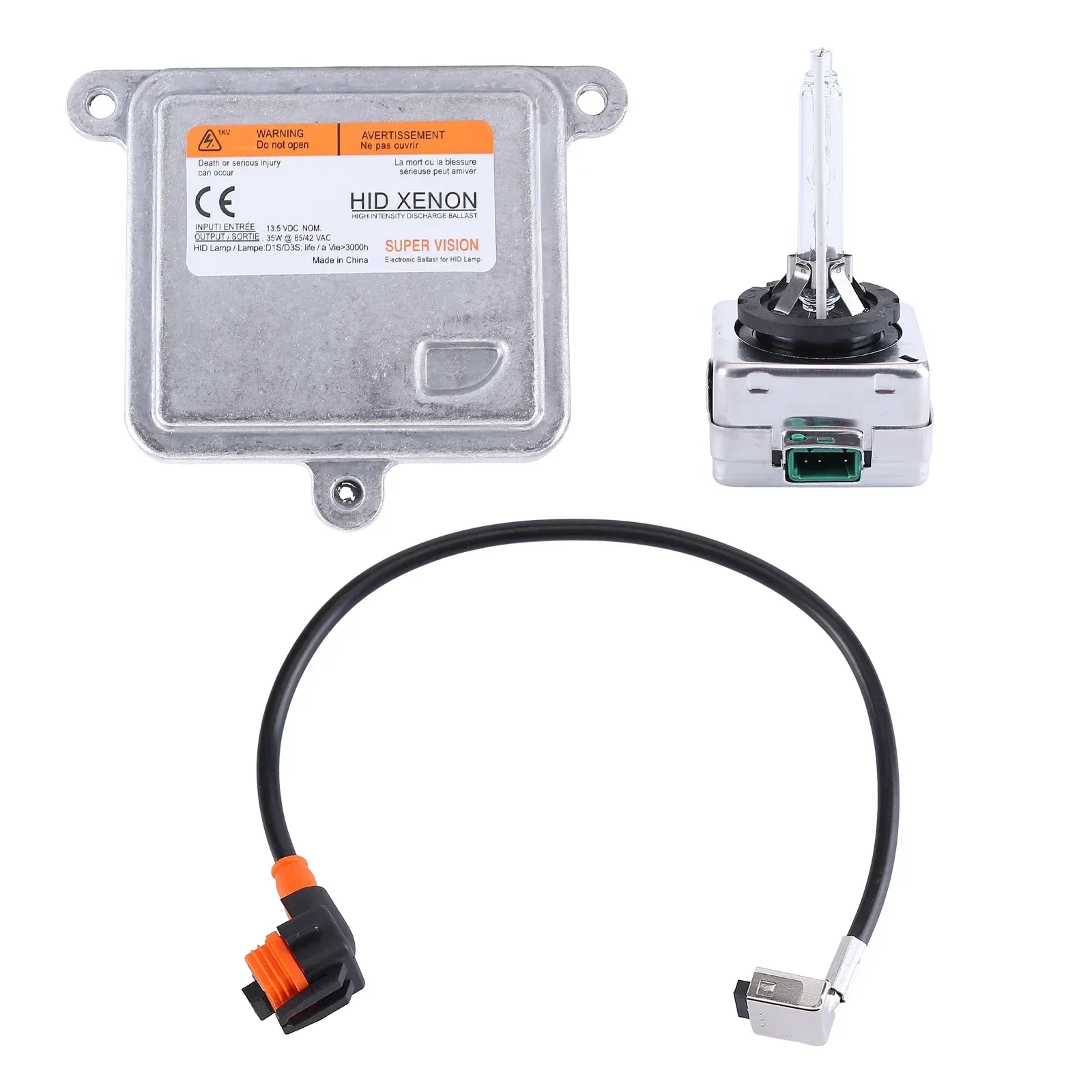 Car Ballast Kit with D3S Bulb and High Voltage Wire