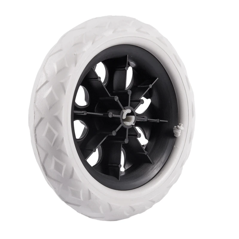 5X Black White Plastic Core Foam Shopping Trolley Cartwheel Casters images - 6