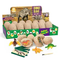 12PCS Archaeological Excavation Dinosaur Egg Fossil Puzzle DIY Dinosaur Egg Multiplayer Party Gift Toy Children's Science Mining 1