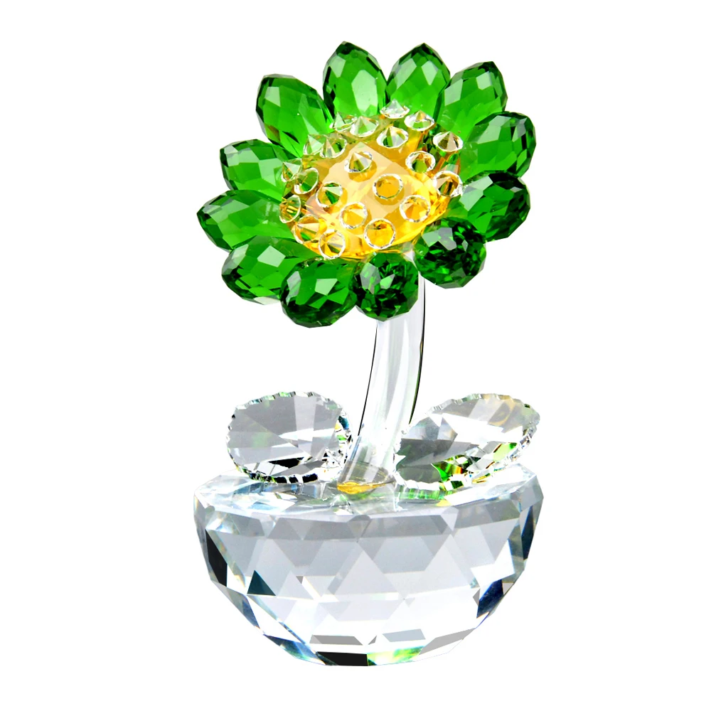 Glass Paperweight Table Decoration Glass Flower Centerpieces Glass