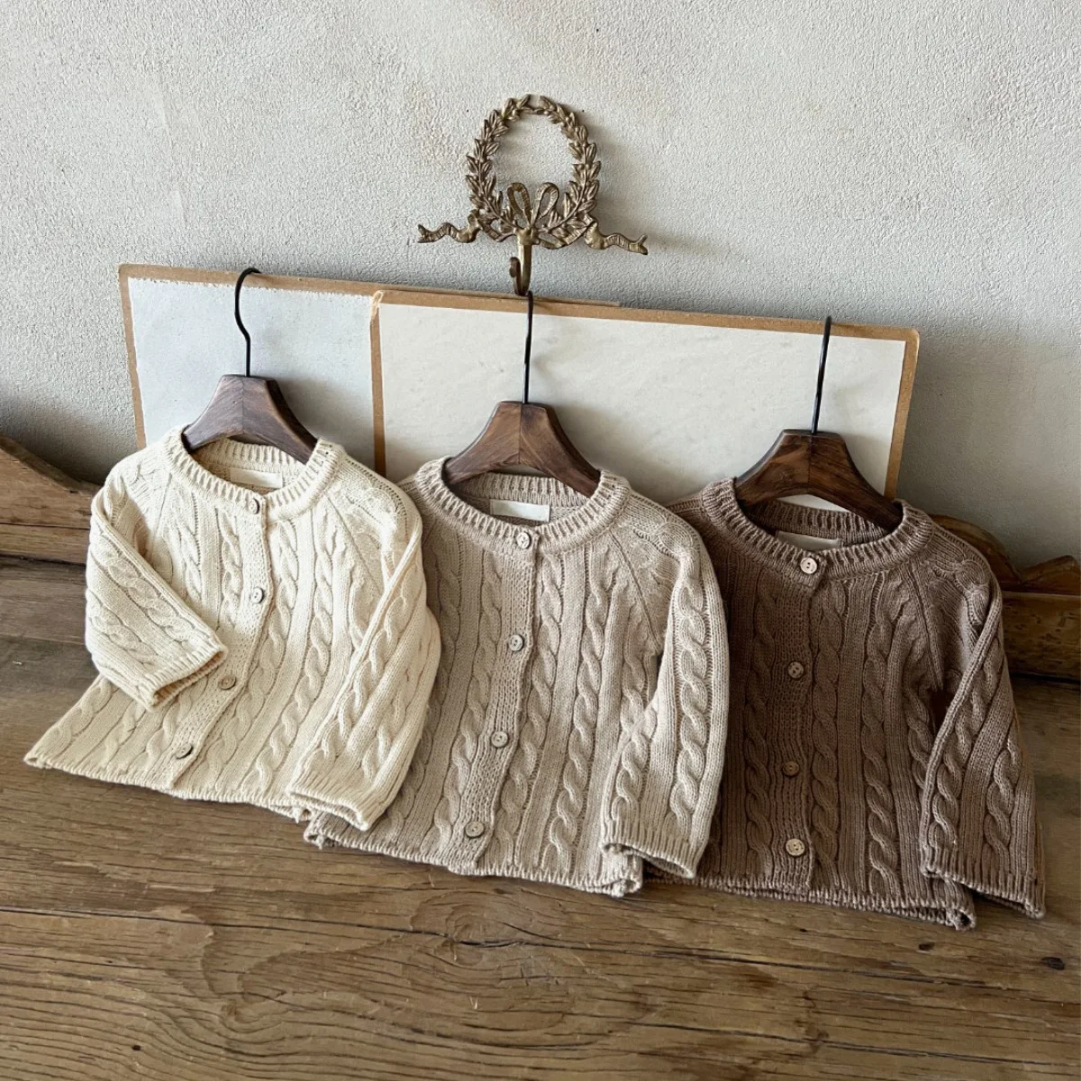 Autumn New Baby Long Sleeve Knit Cardigan Solid Infant Boy Single Breasted Jacket Toddler Girl Knitted Sweater Coat 0-24M