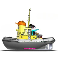 1/25 Remote Control Ship Model Theodore Tugboat Work Boat DIY Simulation Remote Control Ship Model Kit Gift Collection Model Toy 2