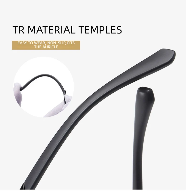 Progressive Reading Glasses – Men's Rectangle Eyeglass Frames with Transparent Eyepieces