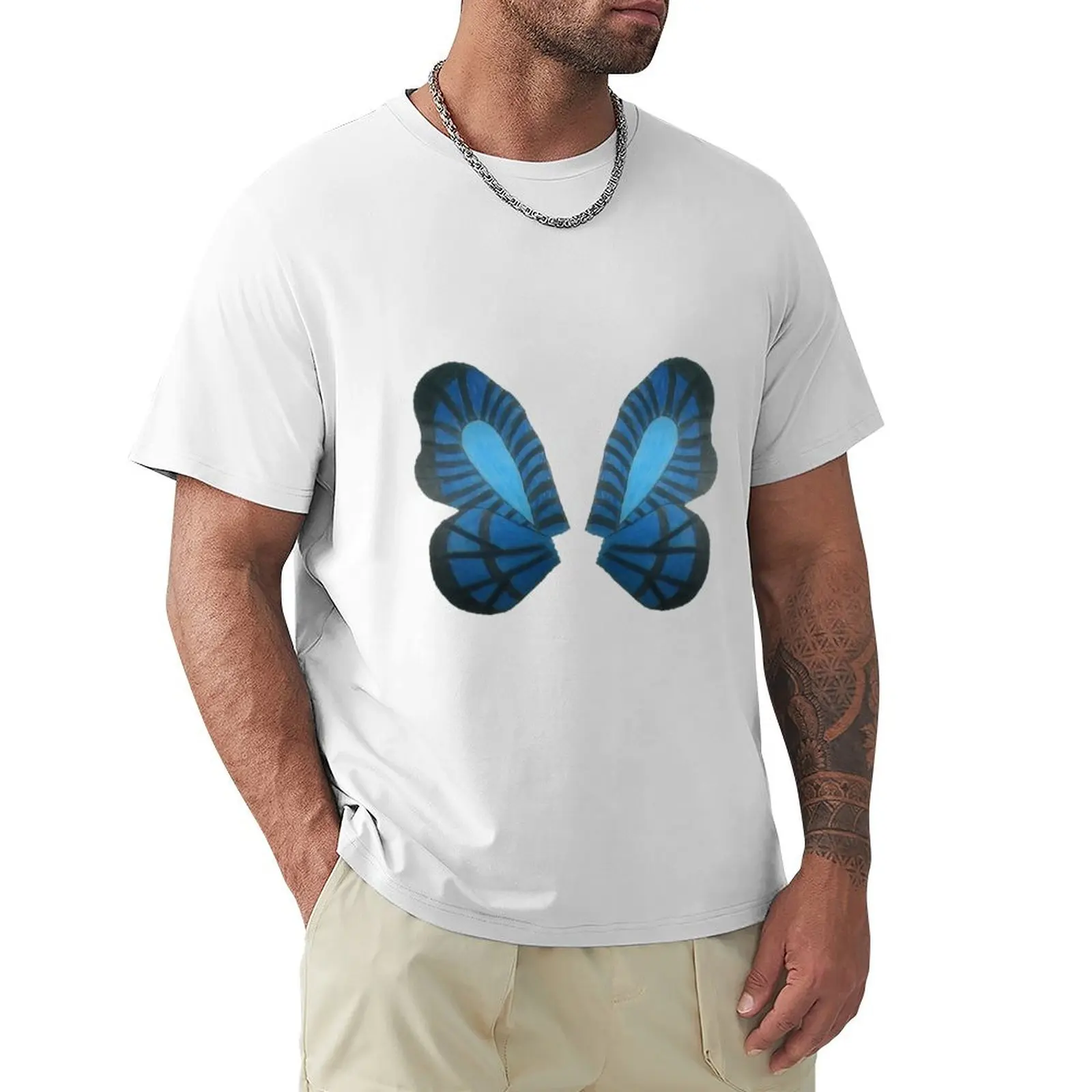 

KABFA Designs By Anneka Maire Black and Blue Wings, Butterfly wings T-shirt for a boy plus sizes customs men clothes