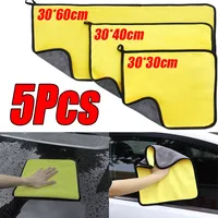 1-5Pcs Microfiber Towel Car Microfiber Cloth Wash Towel Microfiber Cleaning Cloth Absorbent Car Wash Drying Towel Auto Detailing 1
